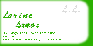 lorinc lamos business card